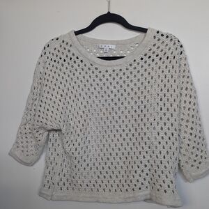 Light Gray Open-Knit Sweater